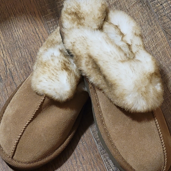 stars above Shoes - Stars Above Faux fur Lined suede slippers